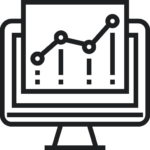 Desktop Icon mit einer Analytics-Chart