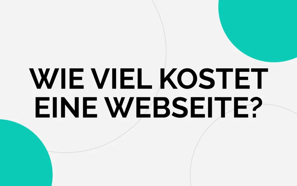 Blogpost Cover mit der Aufschrift: "Wie viel kostet eine Webseite?"
